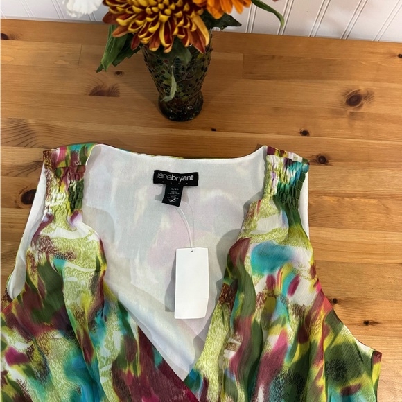 Lane Bryant Dresses & Skirts - Lane Bryant Sleeveless V Neck Abstract Print Maxi Dress Size 2X 18/20W NWT